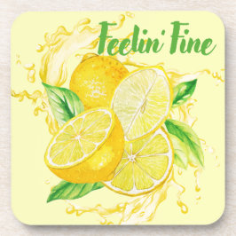 Posavasos Fresh Citrus Coaster Set- Lemon Design