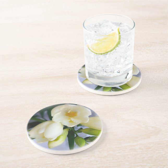 Posavasos fresia amarilla blanca (Lado)