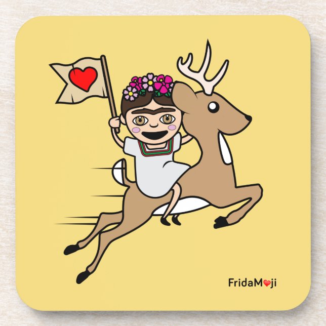 Posavasos Frida Kahlo | Frida Moji - Reno (Frente)