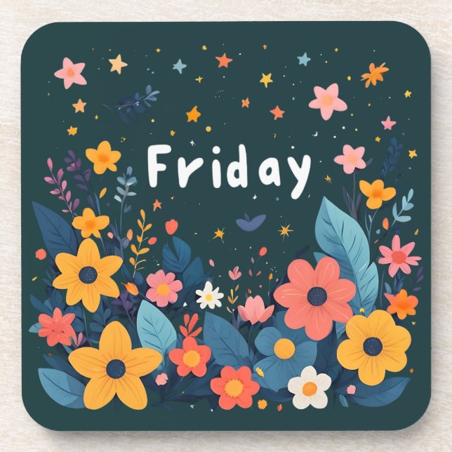 Posavasos Friday, time to bloom (Frente)