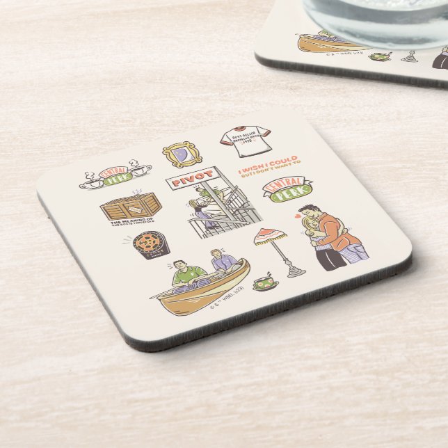 Posavasos FRIENDS™ | Iconos de Dibujos Animados (Lado Izquierdo)