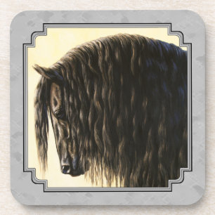 Posavasos Friesian Draft Horse Silver Gray