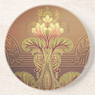 Posavasos Friso floral victoriano elegante arte floral nuevo