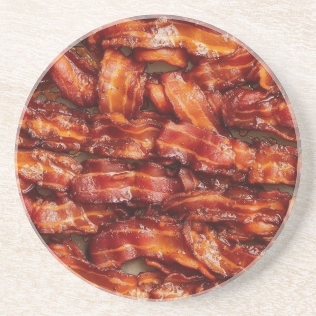 Posavasos Frito Bacon. Serie de desayunos (Frente)