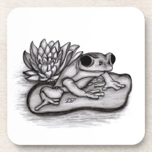 Posavasos Froggy con Lotus Flower