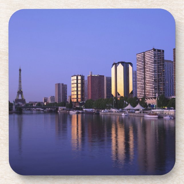 Posavasos Front du Seine y la Torre Eiffel, París, Francia (Frente)