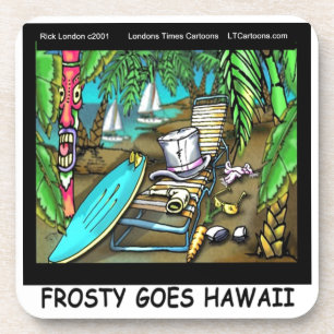 Posavasos Frosty Va a Hawaii Divertida Navidad