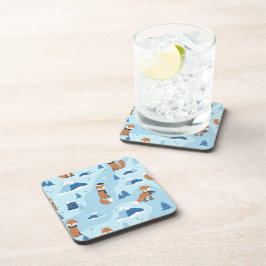 Posavasos Frosty Winter Foxes