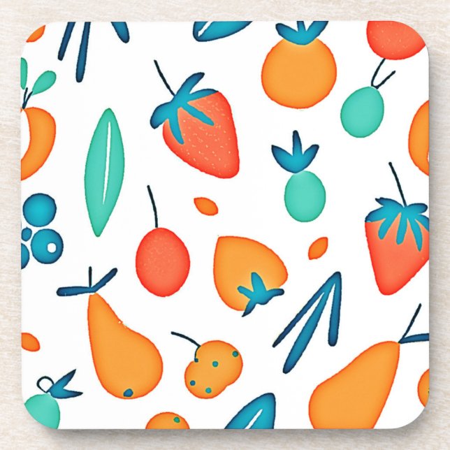 Posavasos Fruit Whimsy: Modelo de juego (Frente)