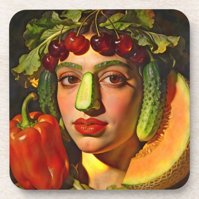 Posavasos Fruits of Expression – A Surreal Portrait (Frente)