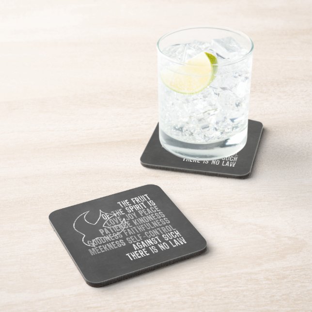 Posavasos Fruta de la mirada de la pizarra del alcohol con (Lado Derecho)