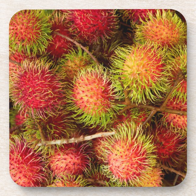 Posavasos Fruta de Rambutan en el mercado Can Duoc (Frente)