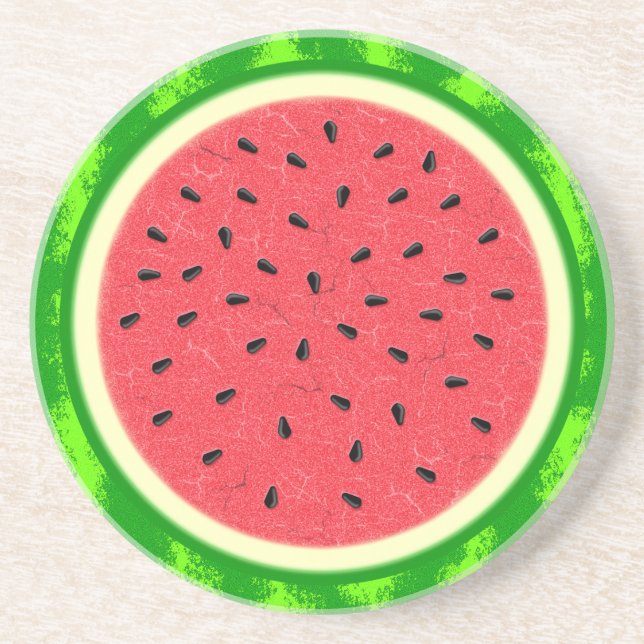 Posavasos Fruta del verano de la rebanada de la sandía con (Frente)