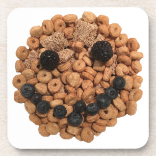 Posavasos Fruta sonriente y rostro de cereales