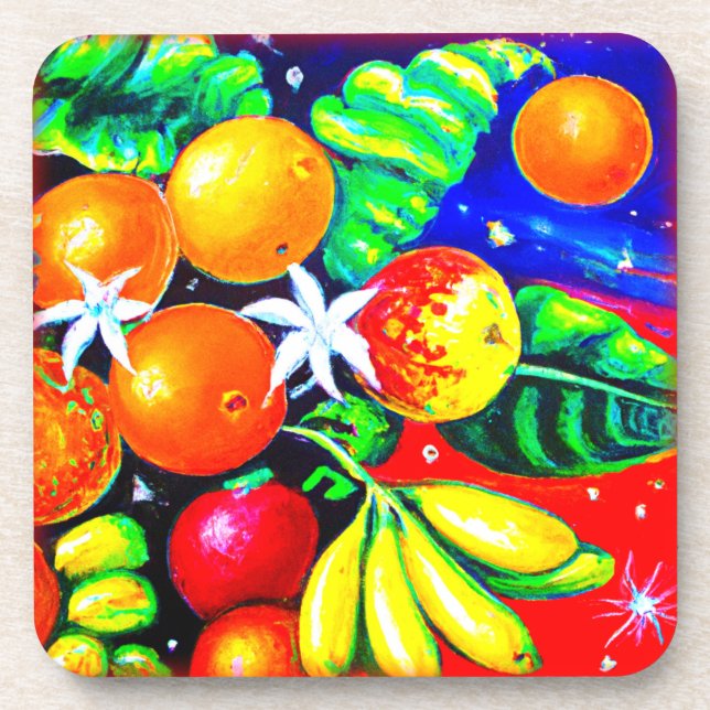 Posavasos Frutas asombrosas Starry Sky. ¡Hazte con una en Za (Frente)