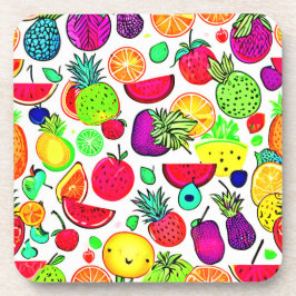 Posavasos Frutas coloridas Artista de huertos