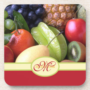 Posavasos Frutas frescas maduras deliciosas naturales