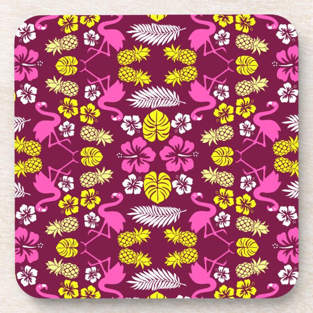 Posavasos Frutas tropicales florales estampadas (Frente)