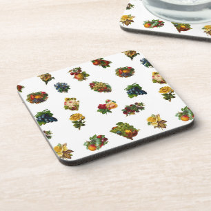 Posavasos Frutas y flores de época