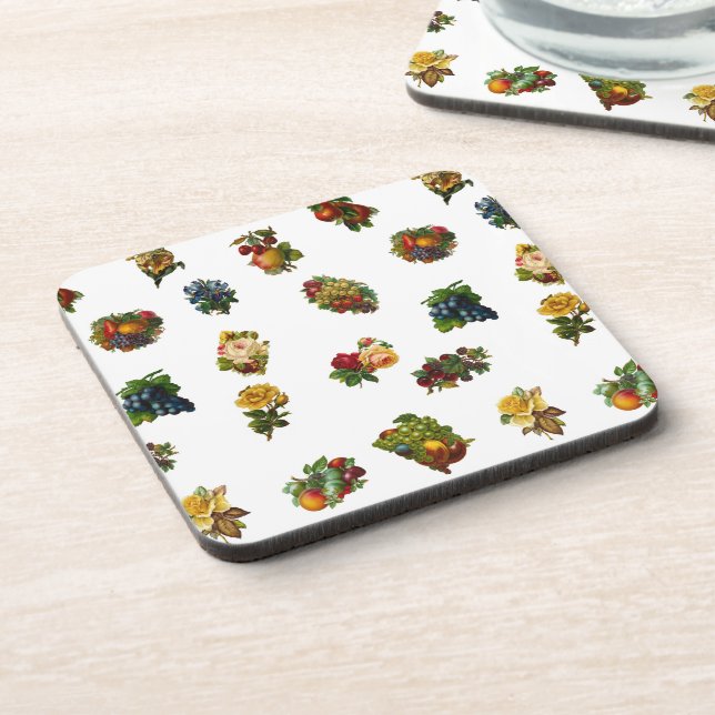 Posavasos Frutas y flores de época (Lado Izquierdo)