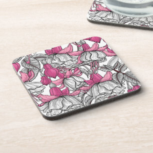 Posavasos Fuchsia en blanco y rosa