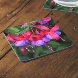 Posavasos Fuchsia púrpura con floral Sepúlceras rosas