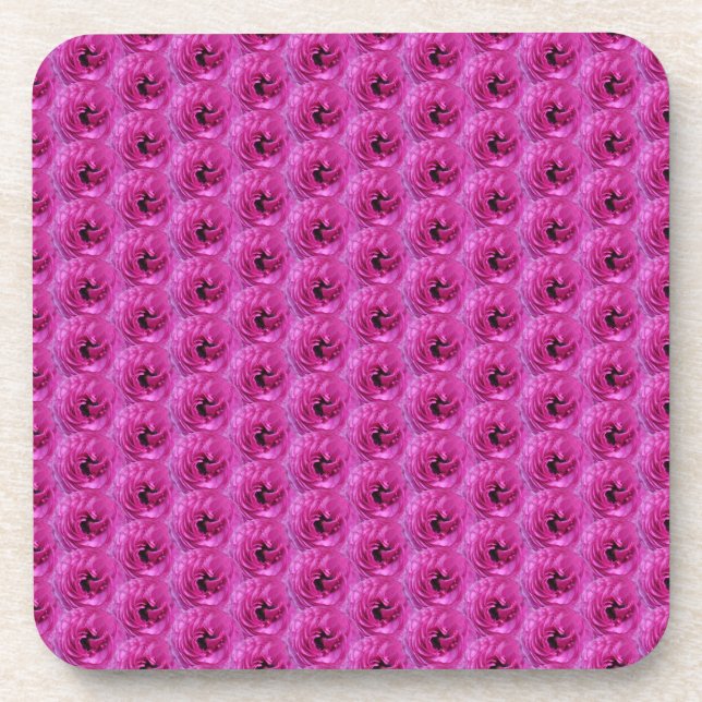 Posavasos Fuchsia Ranunculus - Diseño floral moderno (Frente)
