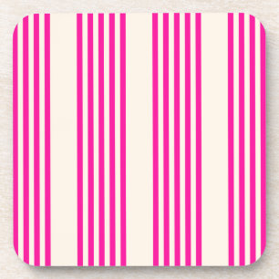 Posavasos Fuchsia y beige cinco rayas