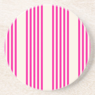 Posavasos Fuchsia y beige cinco rayas