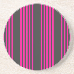 Posavasos Fuchsia y carbón vegetal de cinco rayas