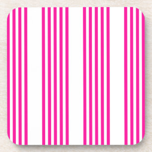 Posavasos Fuchsia y cinco rayas blancas