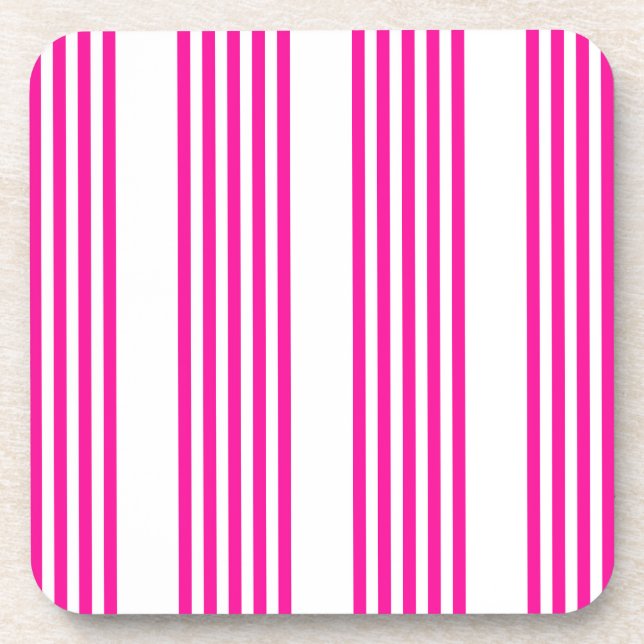 Posavasos Fuchsia y cinco rayas blancas (Frente)