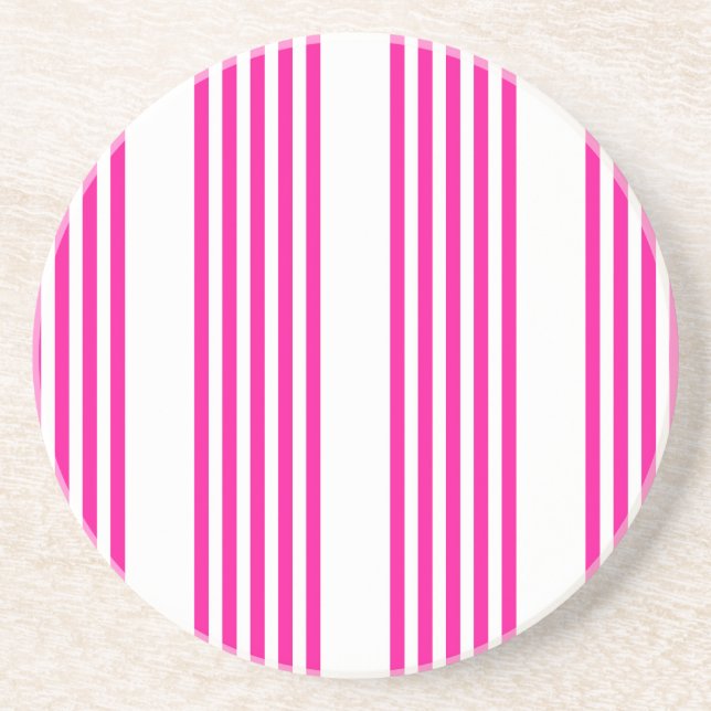 Posavasos Fuchsia y cinco rayas blancas (Frente)