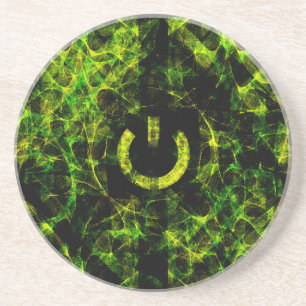 Posavasos Fuego de neón verde