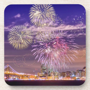 Posavasos Fuegos artificiales del Año Nuevo de San Francisc