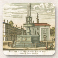 Fuente italiana en la plaza del pueblo por Falda