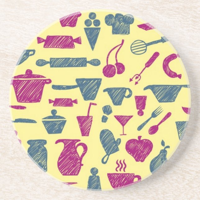 Posavasos Fuentes de la cocina (Frente)