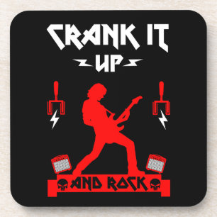 Posavasos Fuerte leyenda de guitarra Metalizado