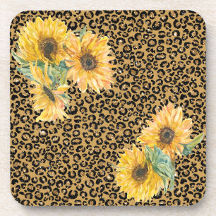 Posavasos Fun Leopard and Sunflower Floral