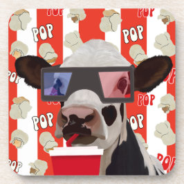 Posavasos Fun Movie Night Retro Cow