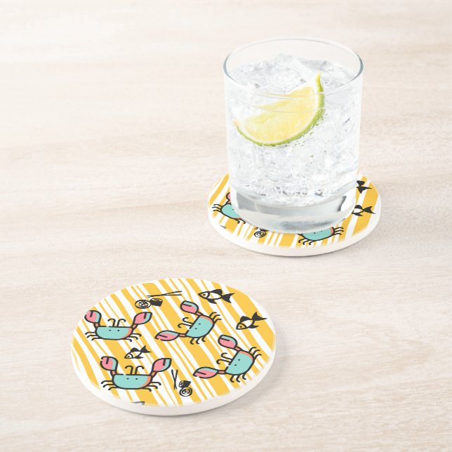 Posavasos Fun Seafood Crab Fish  (Lado)