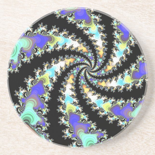 Posavasos Fun Swirl Fractal Stone Coaster (Frente)