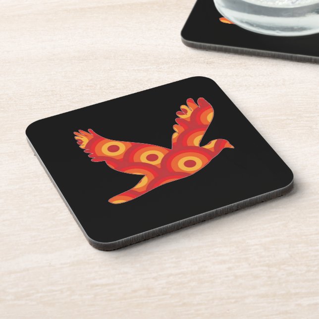Posavasos Funky Retro Círculos Águila (Lado Izquierdo)