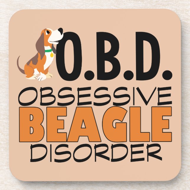 Posavasos Funny Beagle Obssed (Frente)