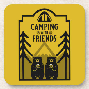 Posavasos Funny Bear Camp Adventure Canada