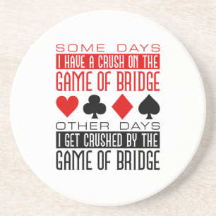 Posavasos Funny Bridge Player Club aplastado juego de Bridge