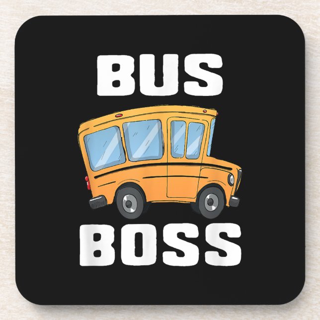 Posavasos Funny Bus Boss School Bus Driver (Frente)