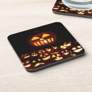 Posavasos Funny Carabineras talladas Jack O'Lantern Hallowee