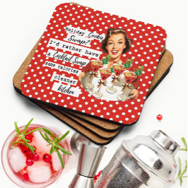 Posavasos Funny Christmas Coaster Retro Best Friend Cookie