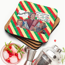 Posavasos Funny Christmas Coaster Retro Best Friend Parent